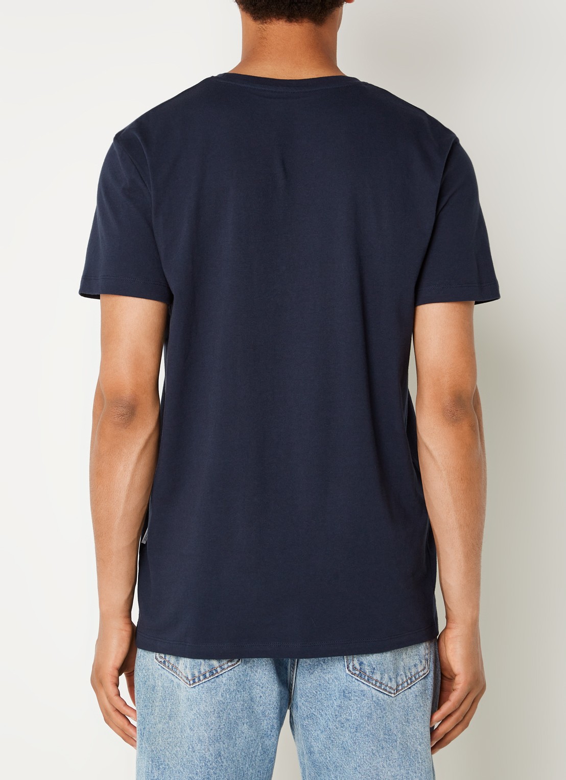 Selected Aspen T-shirt van  katoen - achterkant donkerblauw