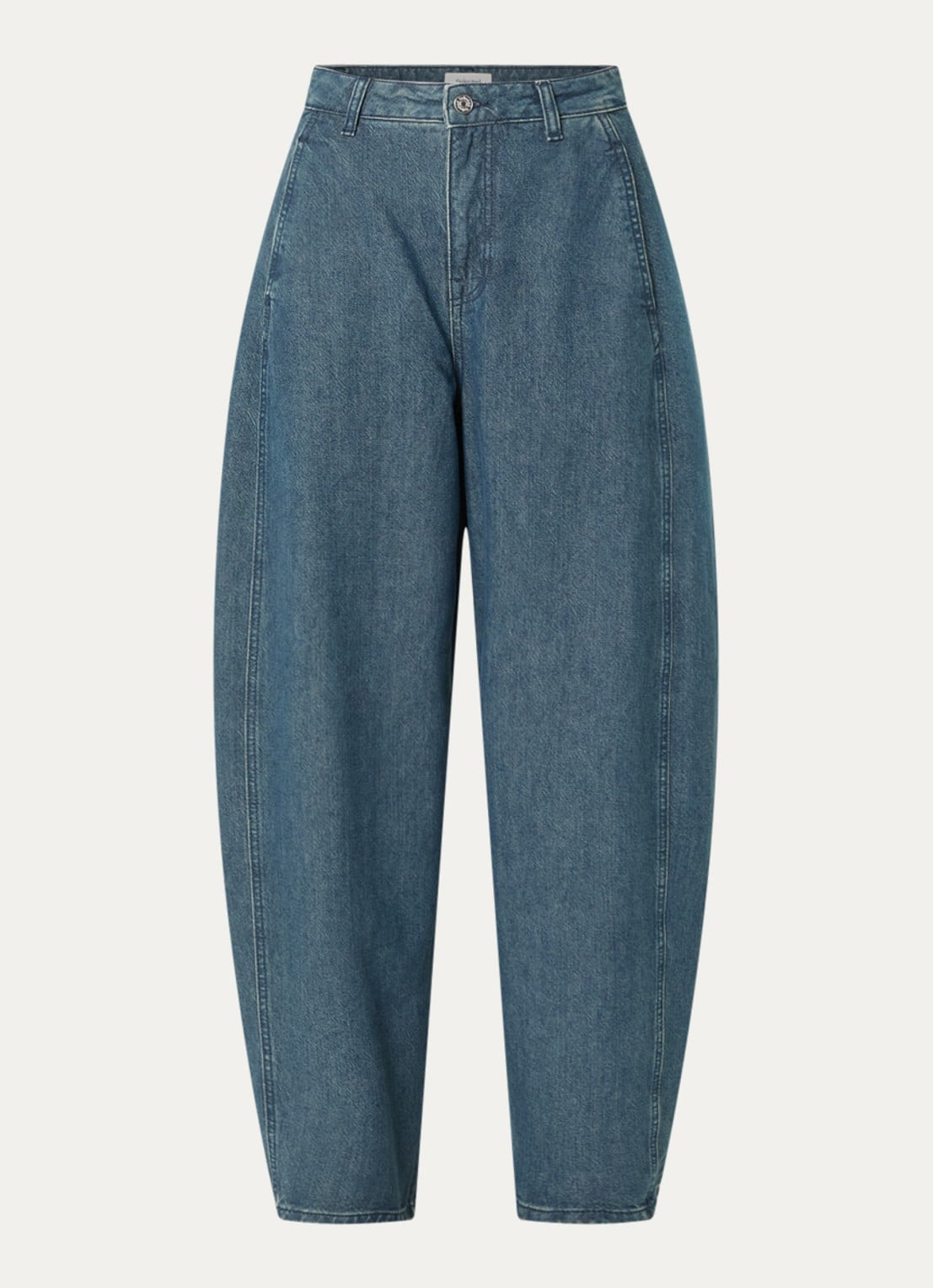 Selected Bella high waist balloon fit jeans met medium wassing - voorkant 3 indigo