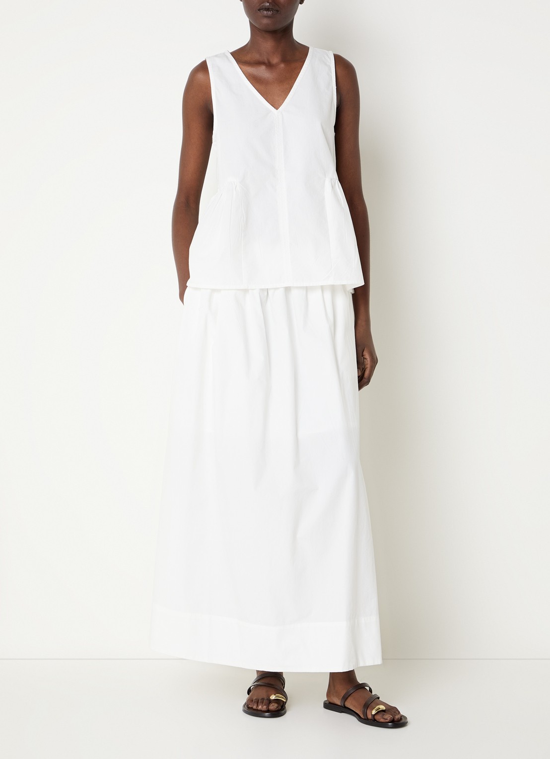 Selected Blair top met V-hals - voorkant 2 wit