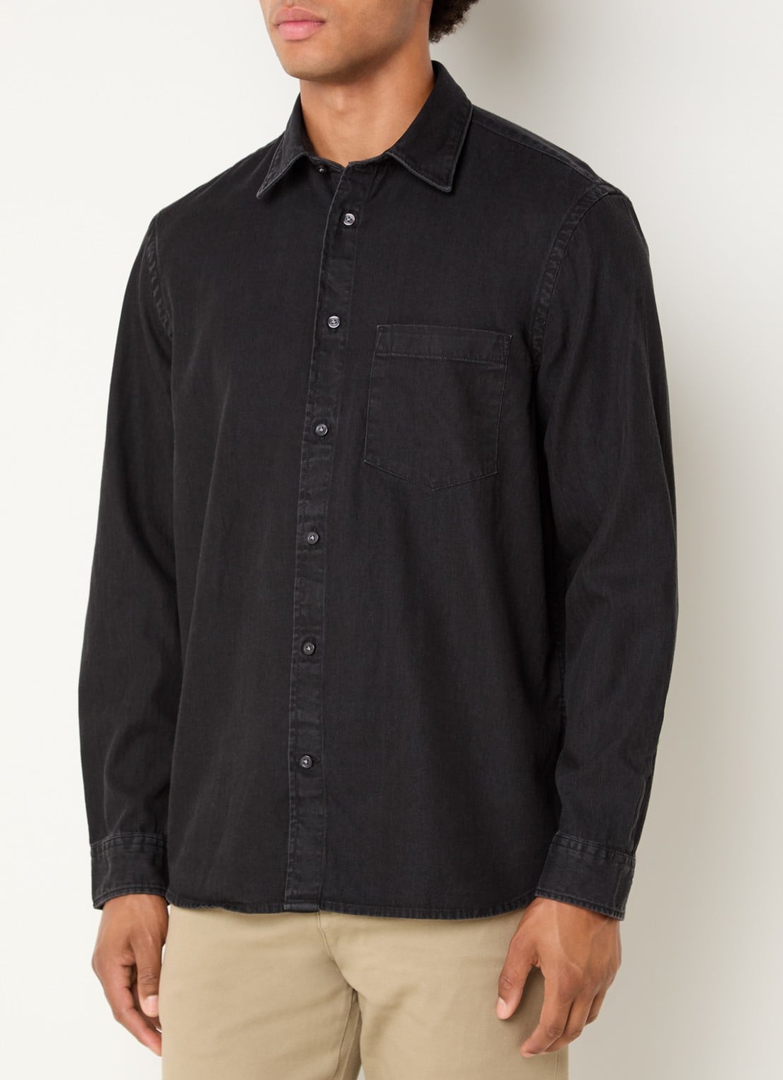 Selected Carlo regular fit overhemd met borstzak - detail 3 zwart