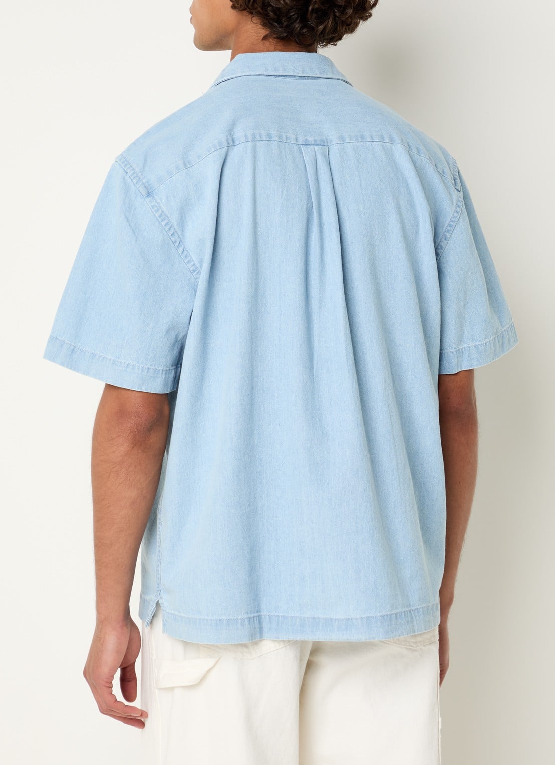 Selected Carlo regular fit overhemd van chambray - achterkant indigo