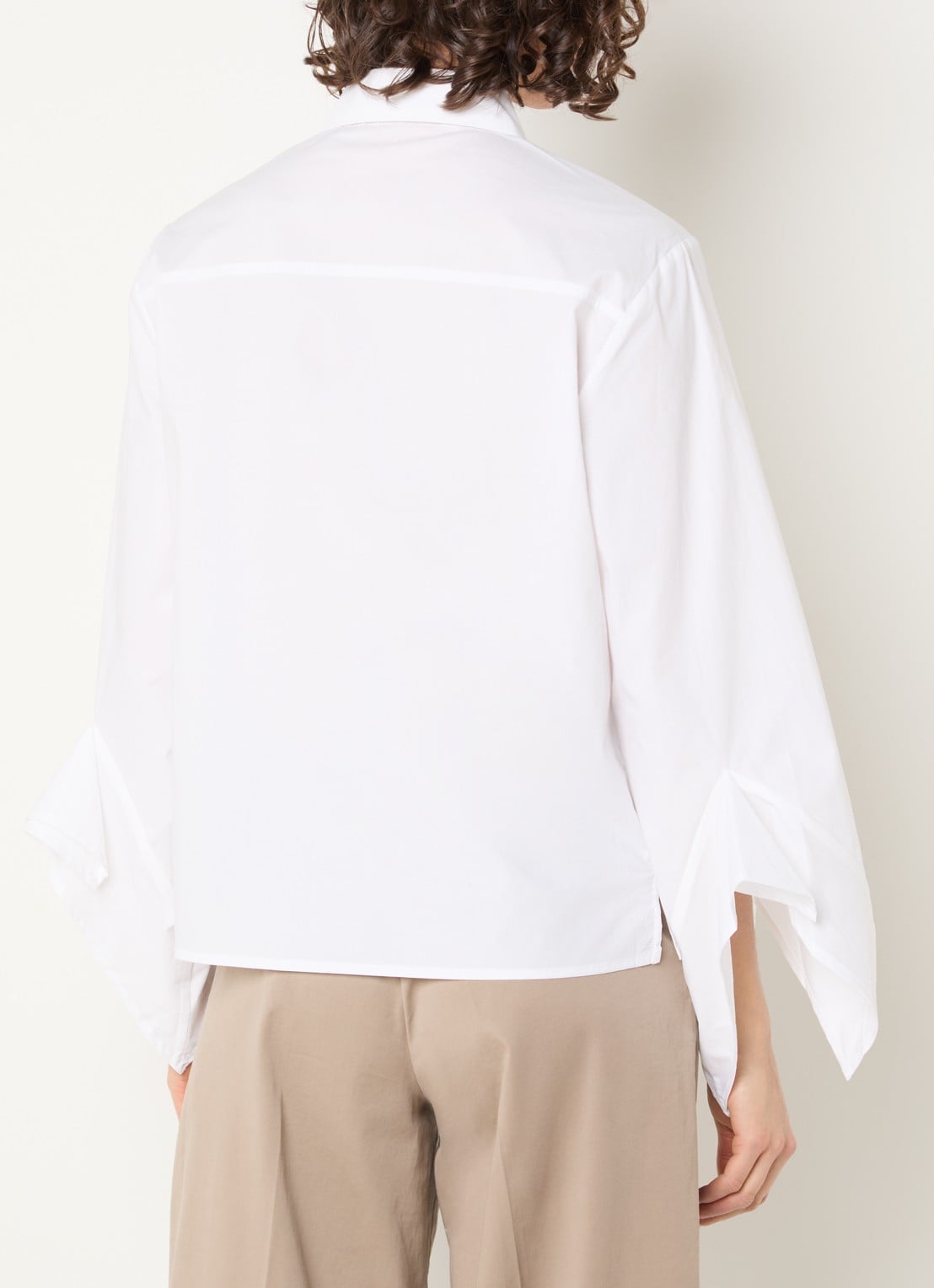 Selected Delia blouse met volant - achterkant wit