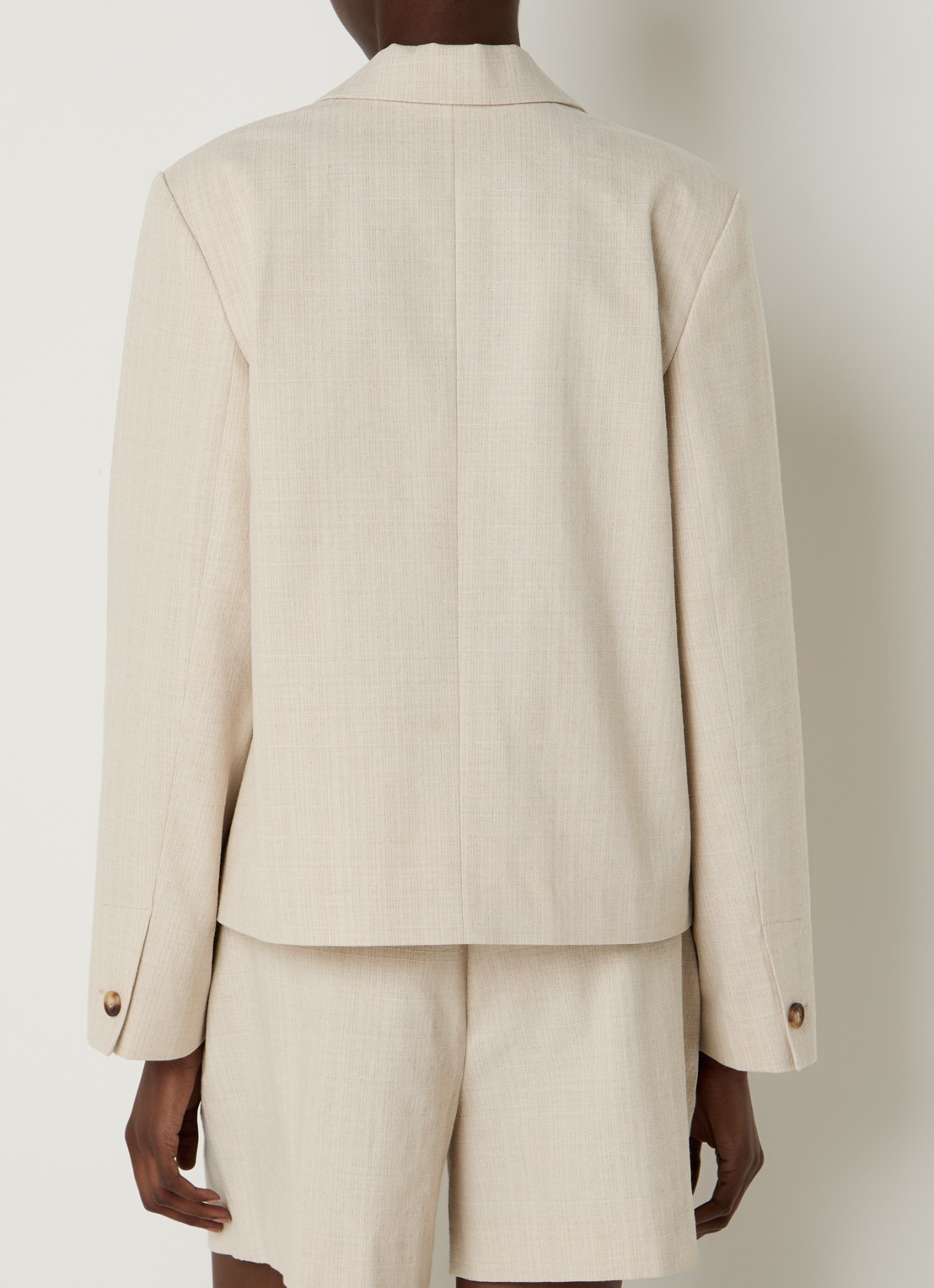 Selected Dima blazer met structuur  - achterkant 4 beige