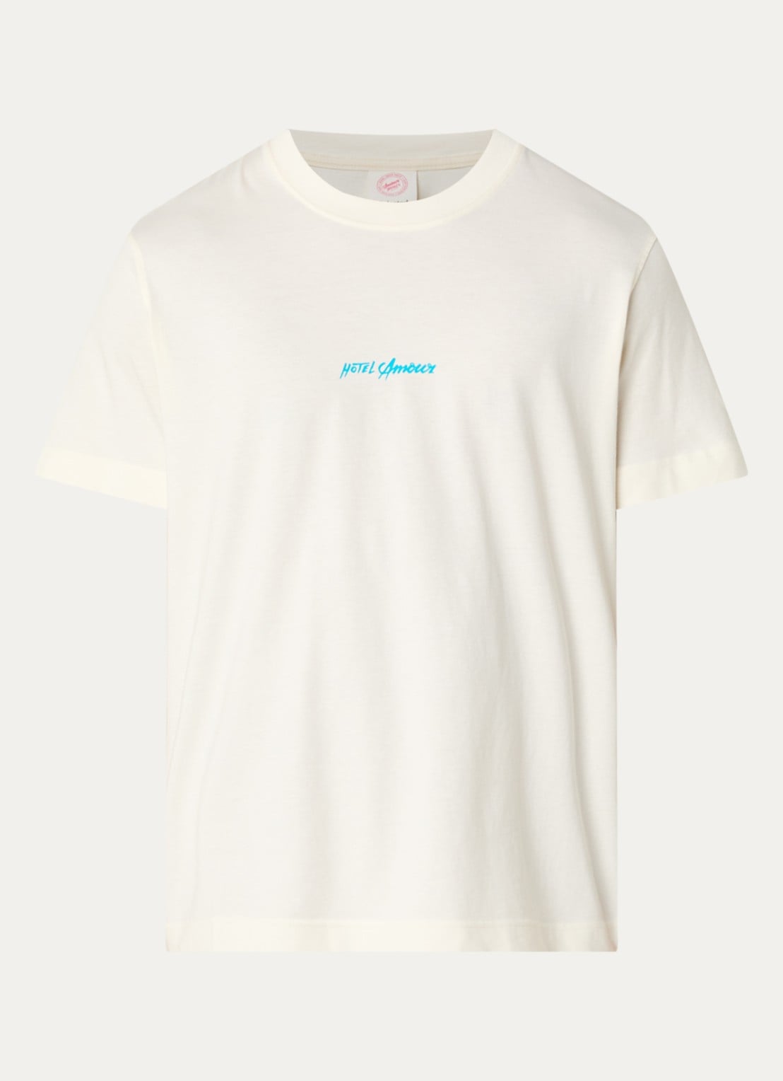 Selected Elias T-shirt met front- en backprint - voorkant 2 creme