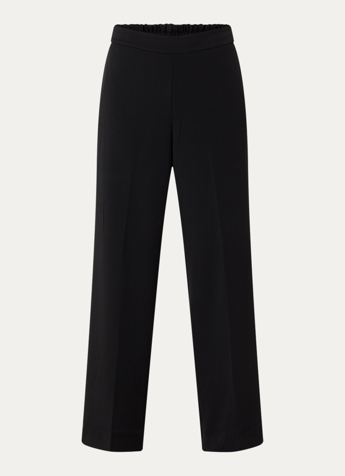 Selected Emma high waist wide fit pantalon met steekzakken - voorkant 2 zwart