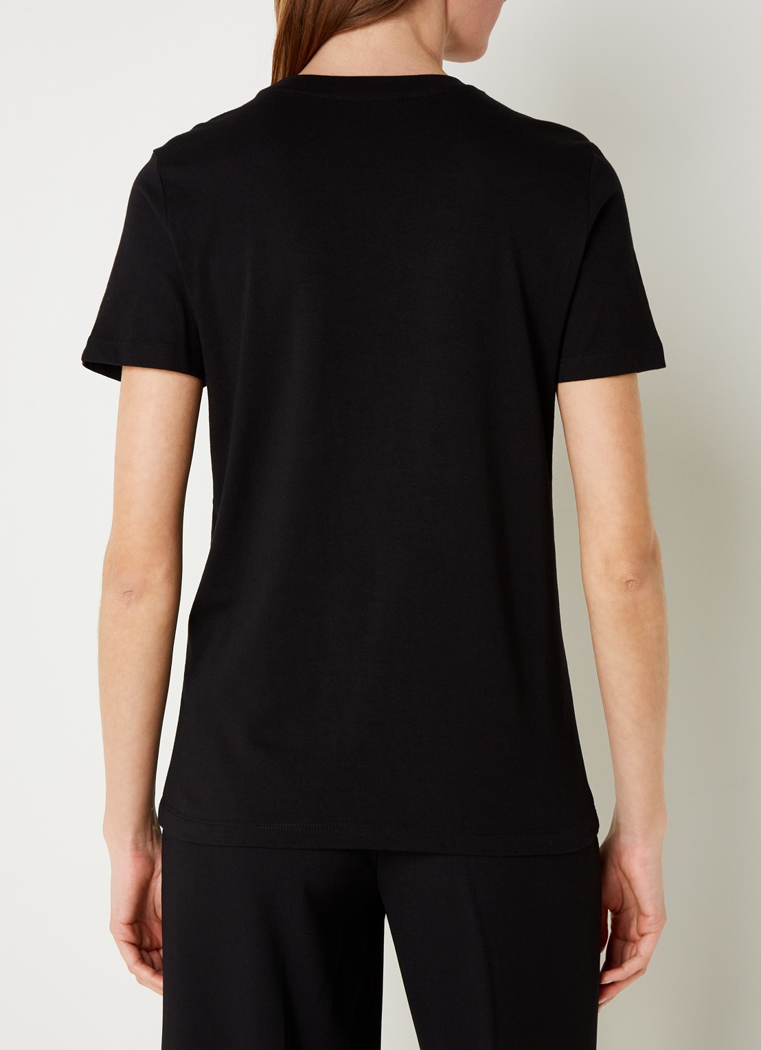 Selected Essential T-shirt van  katoen - achterkant zwart