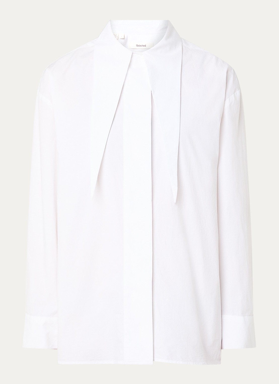 Selected Esther blouse met kraag - voorkant 3 wit