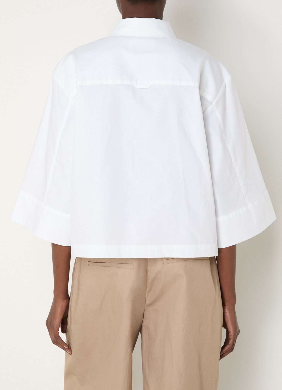 Selected Esther cropped blouse - achterkant 2 wit