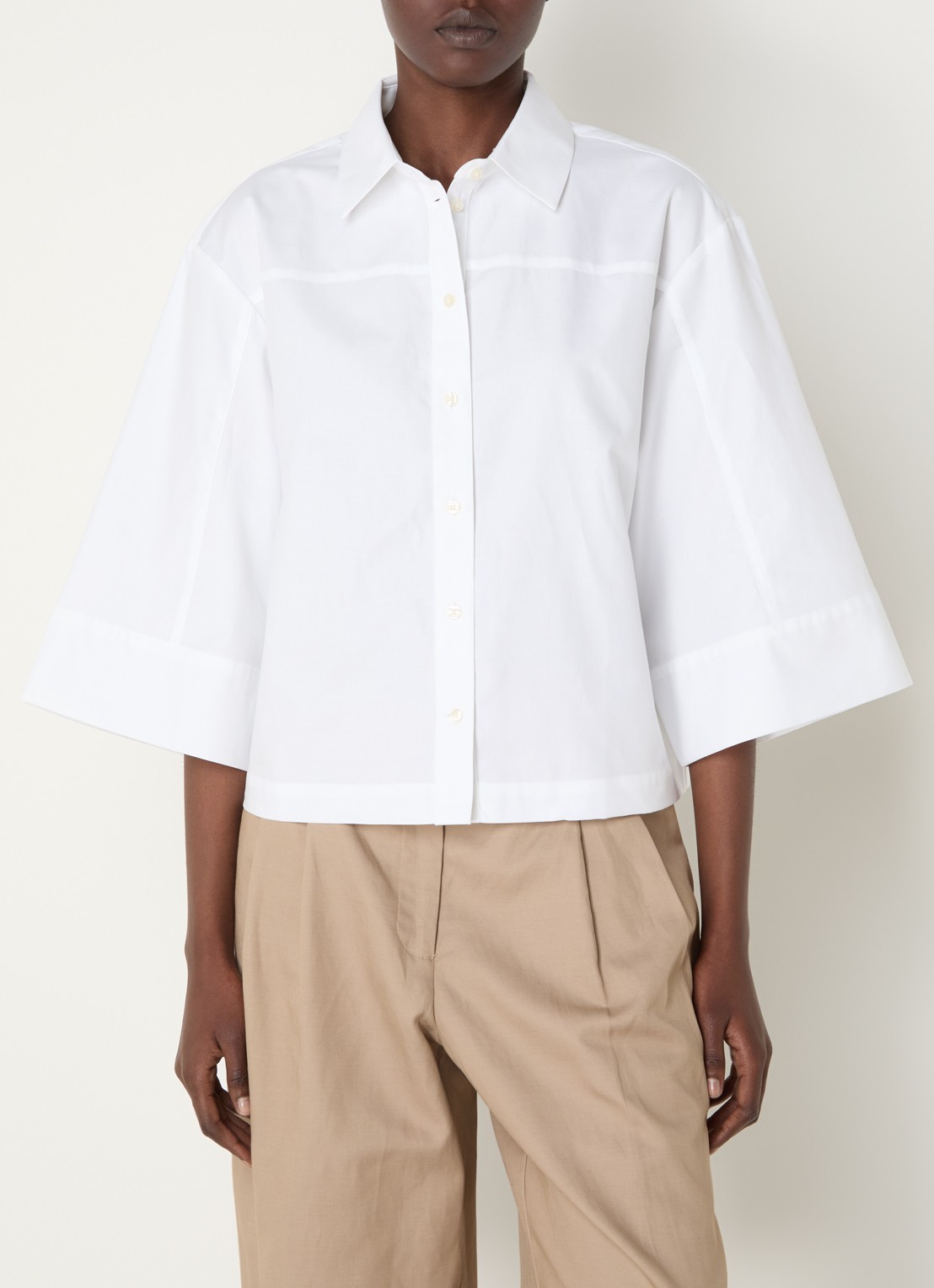 Selected Esther cropped blouse - detail wit