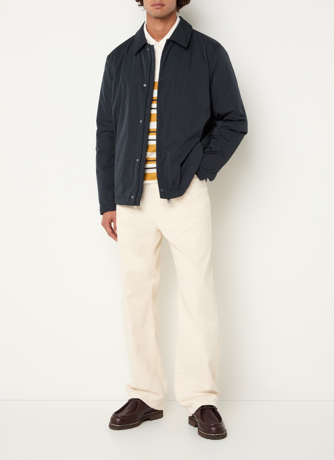 Selected Gewatteerd jack met steekzakken - voorkant 4 donkerblauw