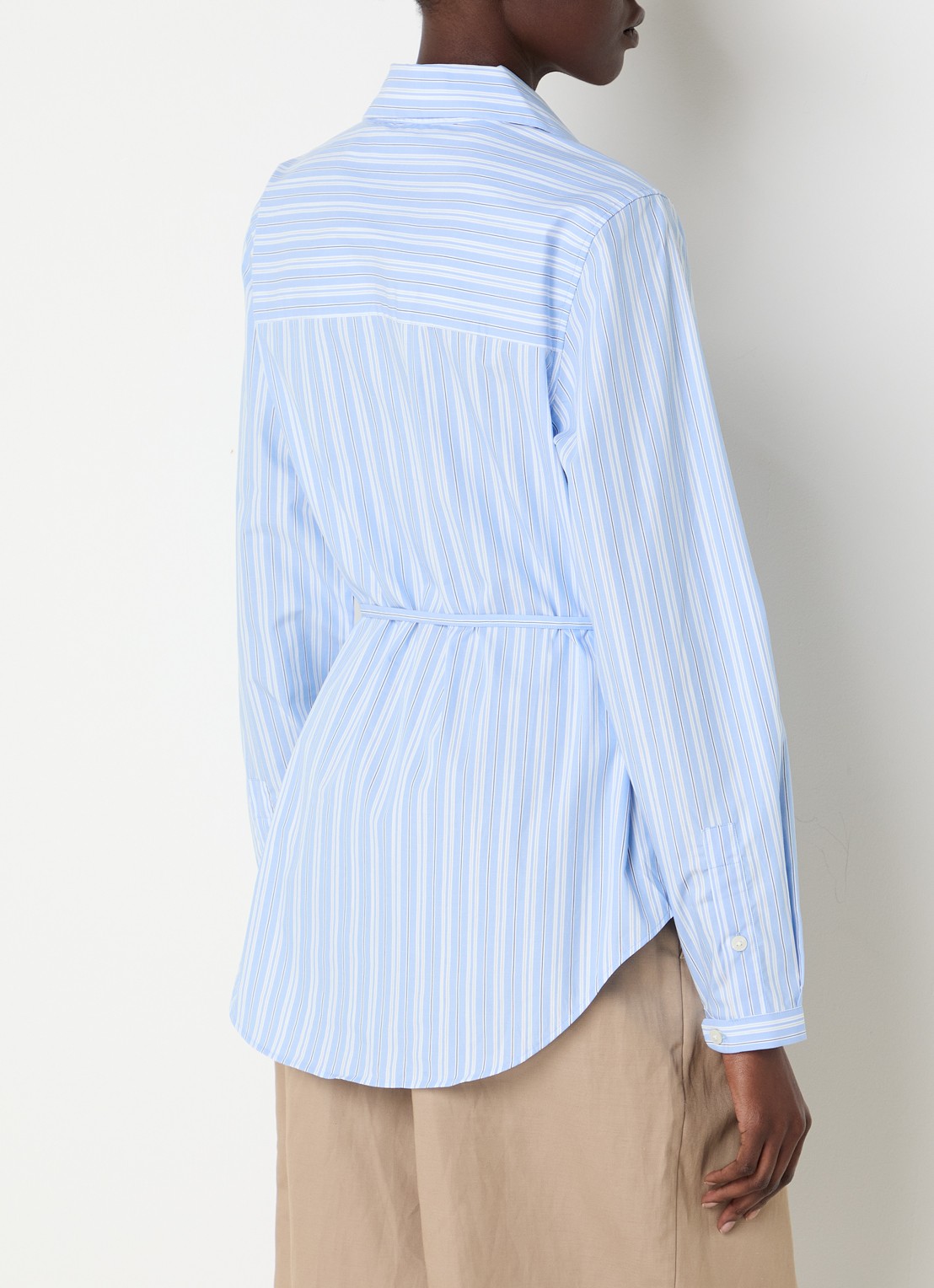 Selected Helga blouse met streepprint - achterkant 4 blauw