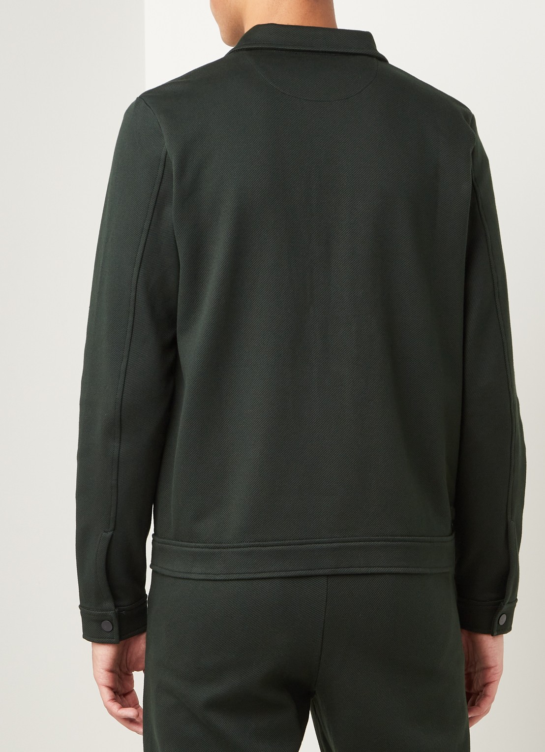 Selected Homme Fred regular fit overshirt met steekzakken - achterkant 4 donkergroen