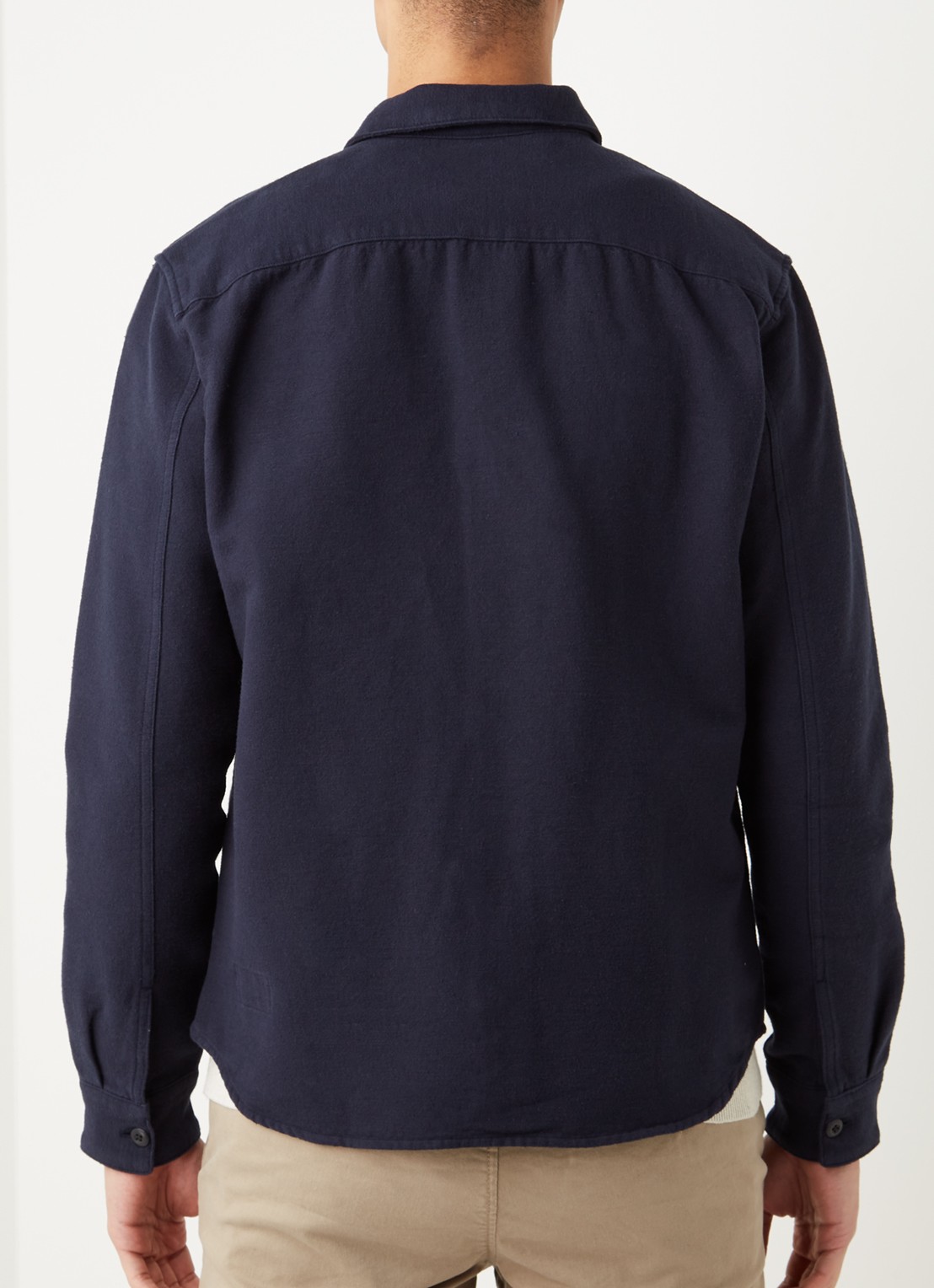 Selected Homme Loose Luke overshirt van katoen - achterkant 4 donkerblauw