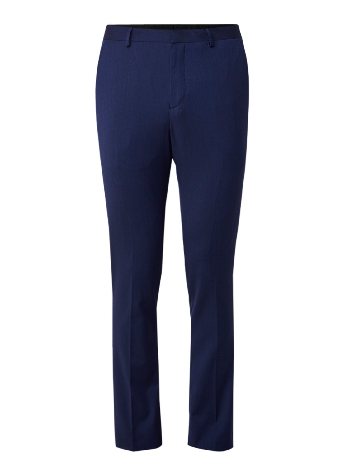 Selected Homme Mylobill slim fit pantalon met persplooi - voorkant 2 donkerblauw