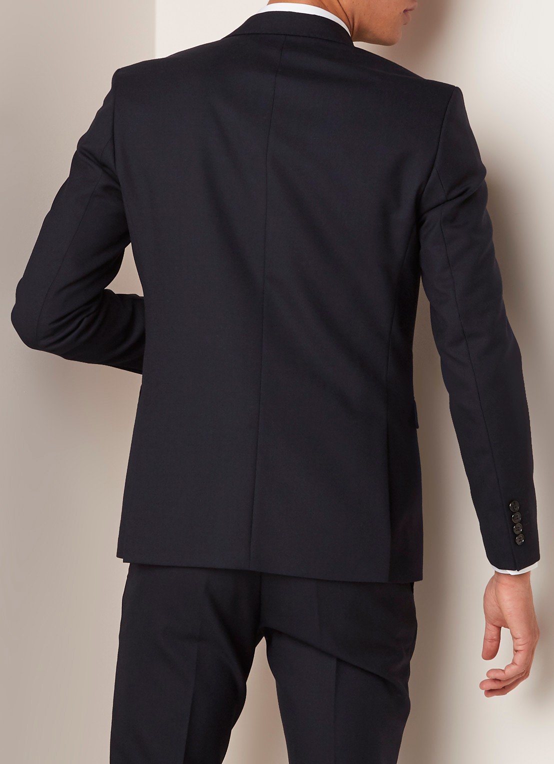 Selected Homme Mylohigh regular fit colbert van wol - achterkant donkerblauw