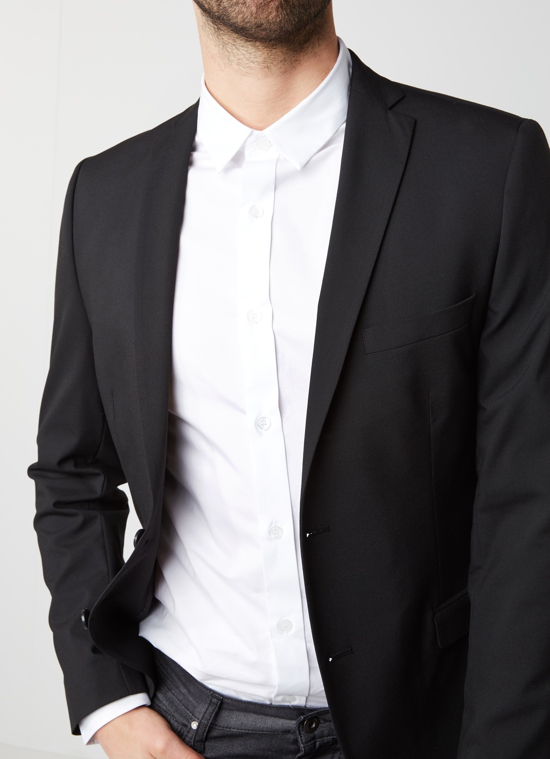 Selected Homme One Mylo slim fit colbert - detail 4 zwart