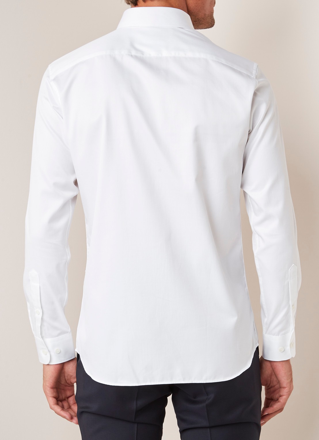 Selected Homme Slim fit strijkvrij overhemd met cut away kraag - achterkant wit