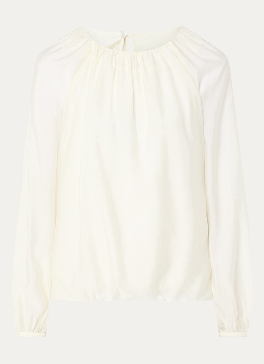 Selected Iris tuniek  met ruches - voorkant 2 gebroken wit