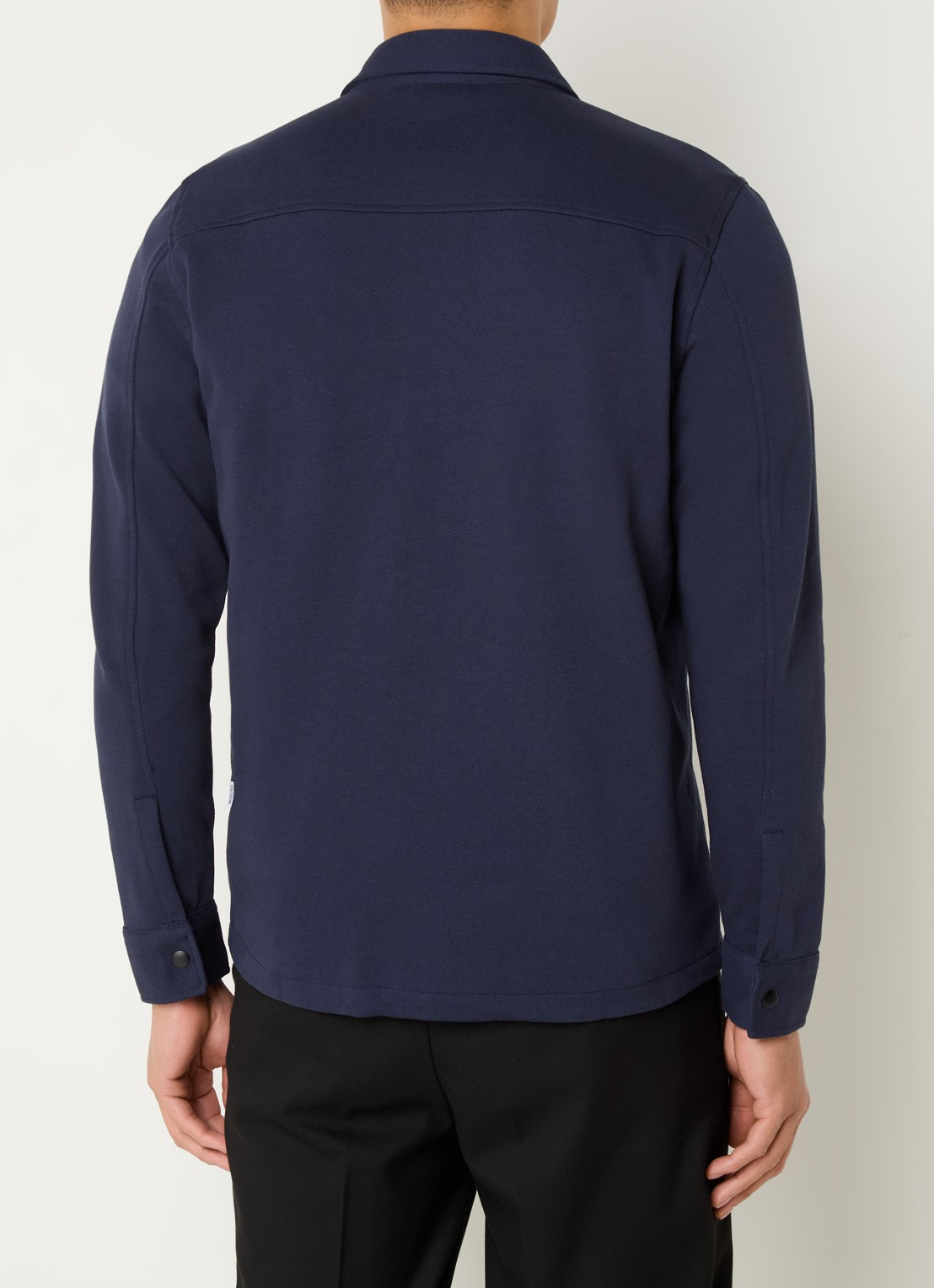 Selected Jackie overshirt in  katoenblend - achterkant 4 donkerblauw
