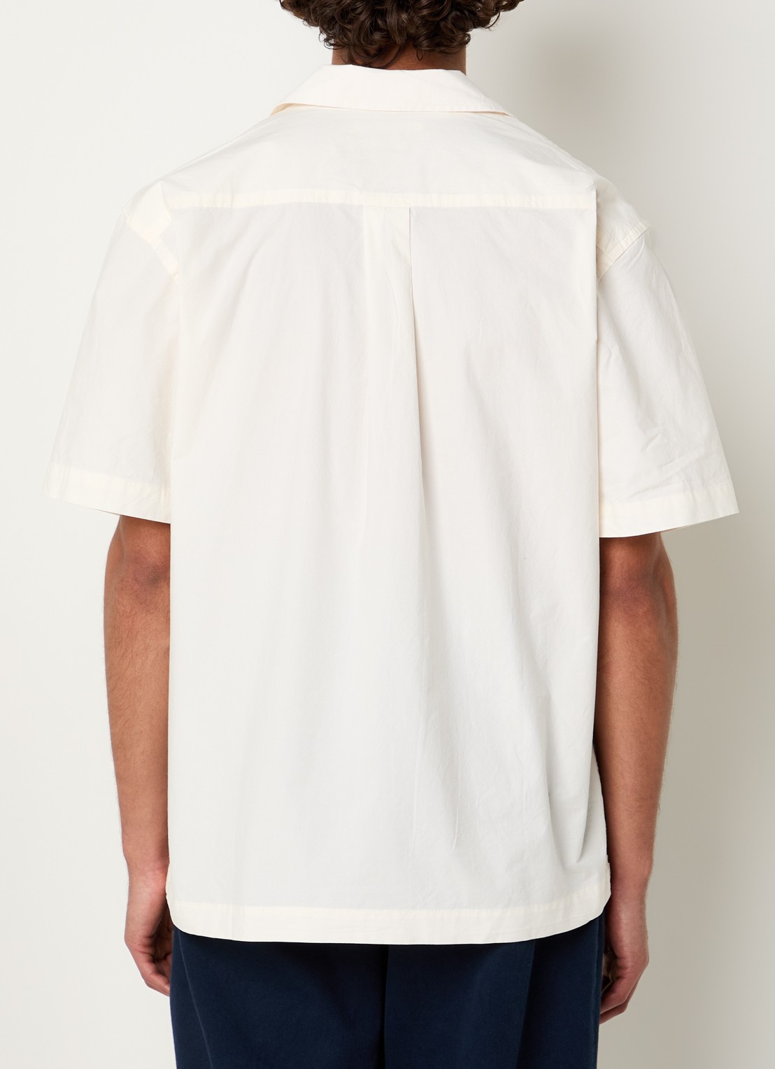 Selected Jax regular fit overhemd met opengewerkt dessin - achterkant creme