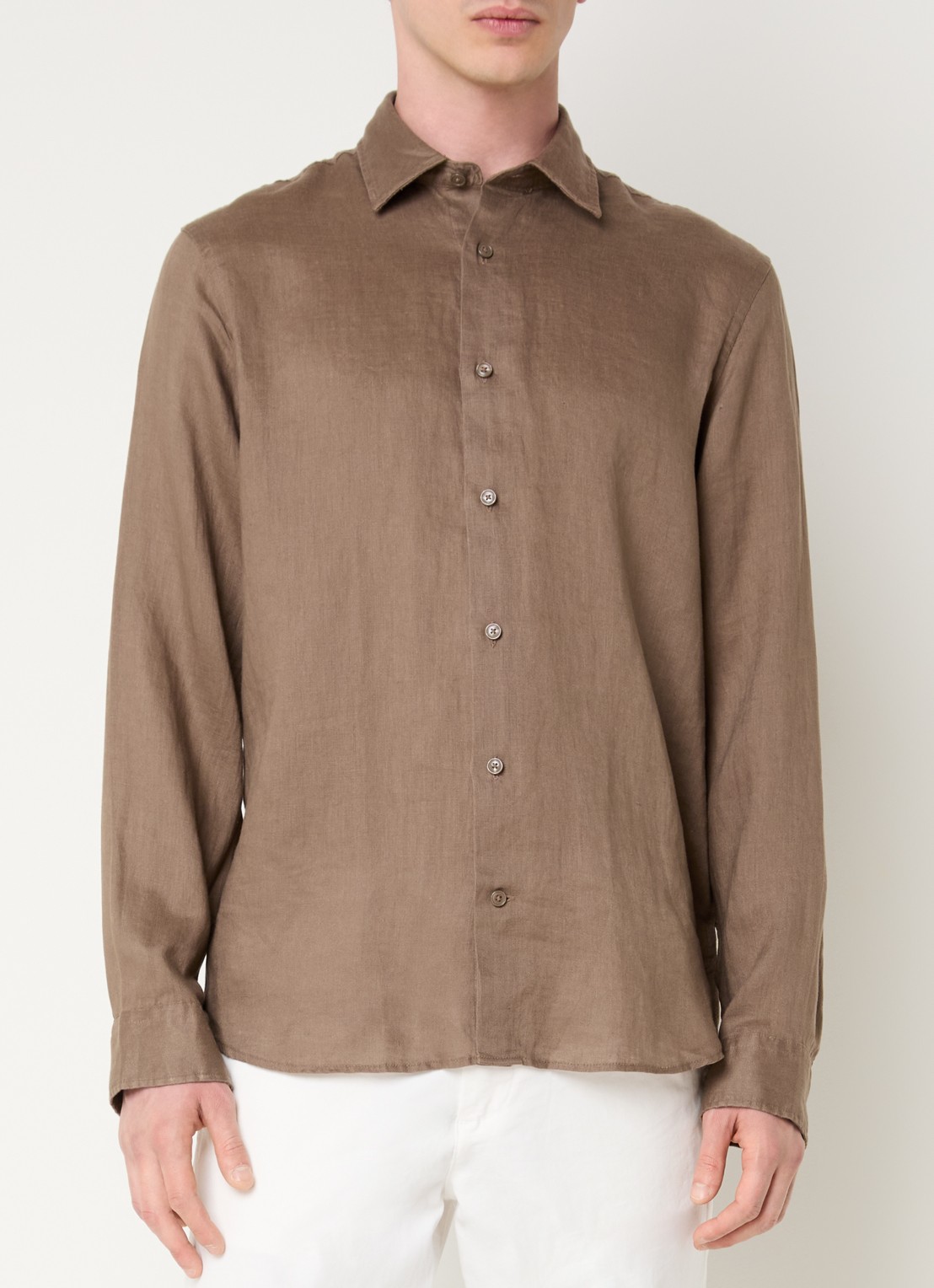 Selected Kylian regular fit overhemd - detail 3 lichtbruin