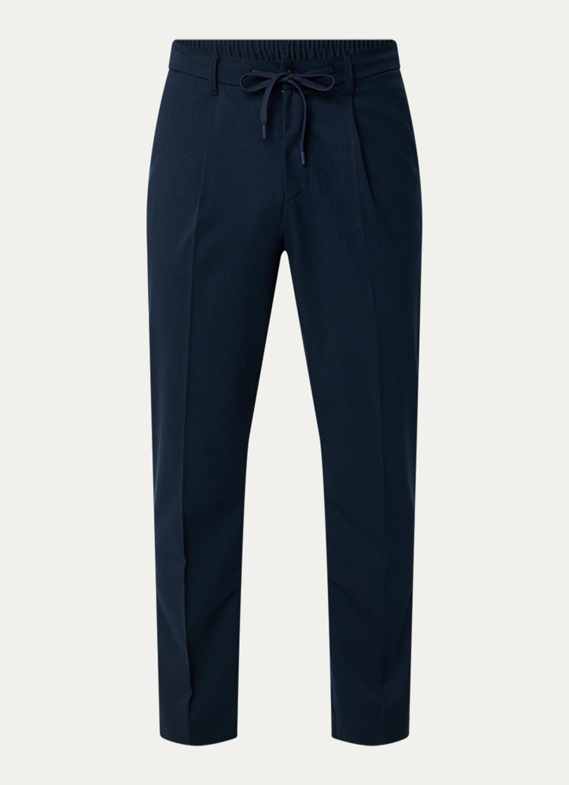 Selected Leroy tapered fit pantalon met steekzakken - voorkant 4 donkerblauw