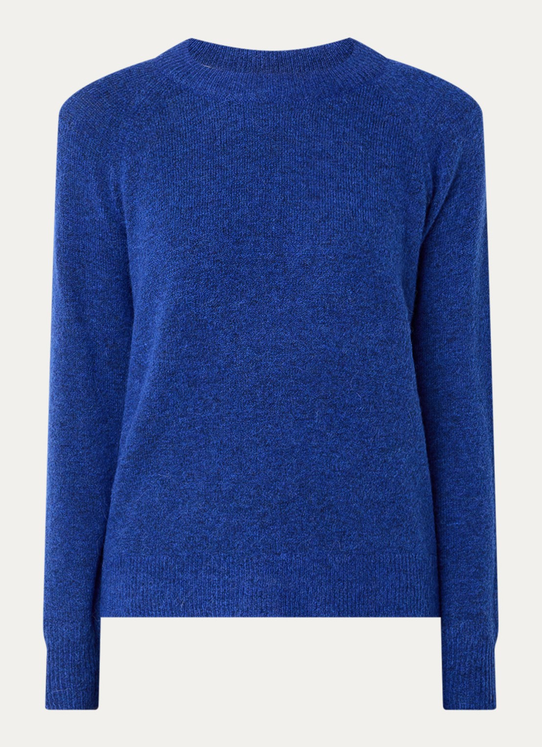 Selected Lulu fijngebreide pullover in wolblend - voorkant kobaltblauw