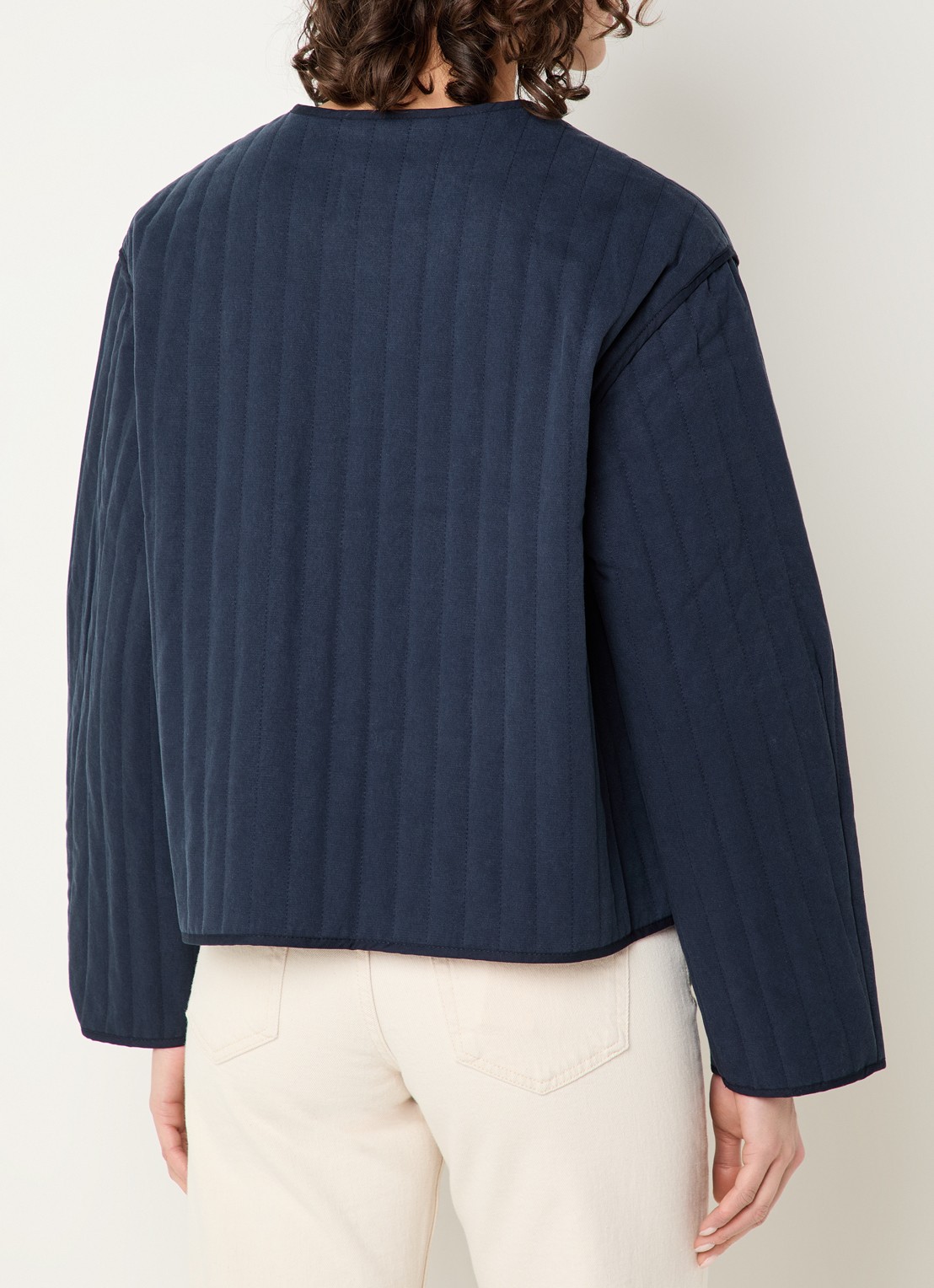 Selected Malina quilted jack met opgestikte zakken - achterkant 4 indigo