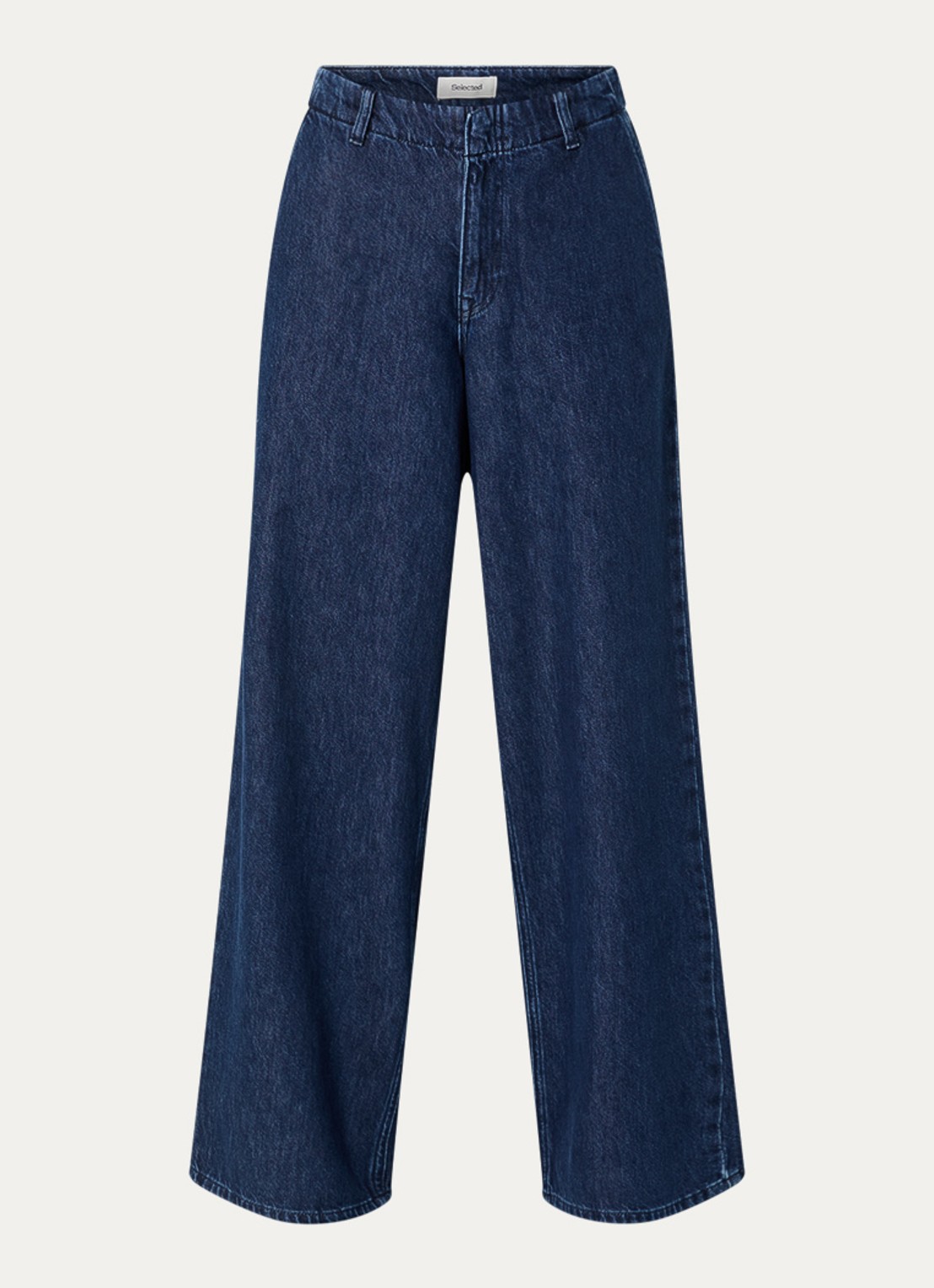 Selected Mella-Bora high waist wide leg jeans  - voorkant 3 indigo