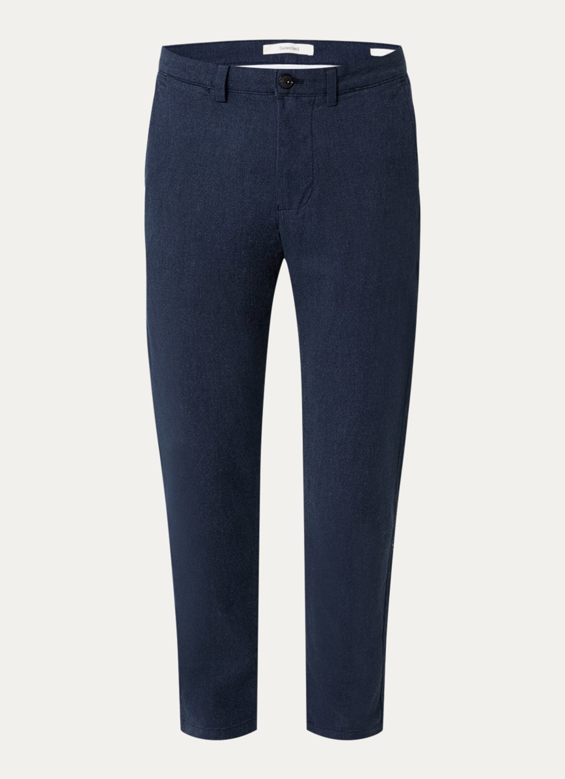 Selected Miles slim fit chino met steekzakken - voorkant 4 beige