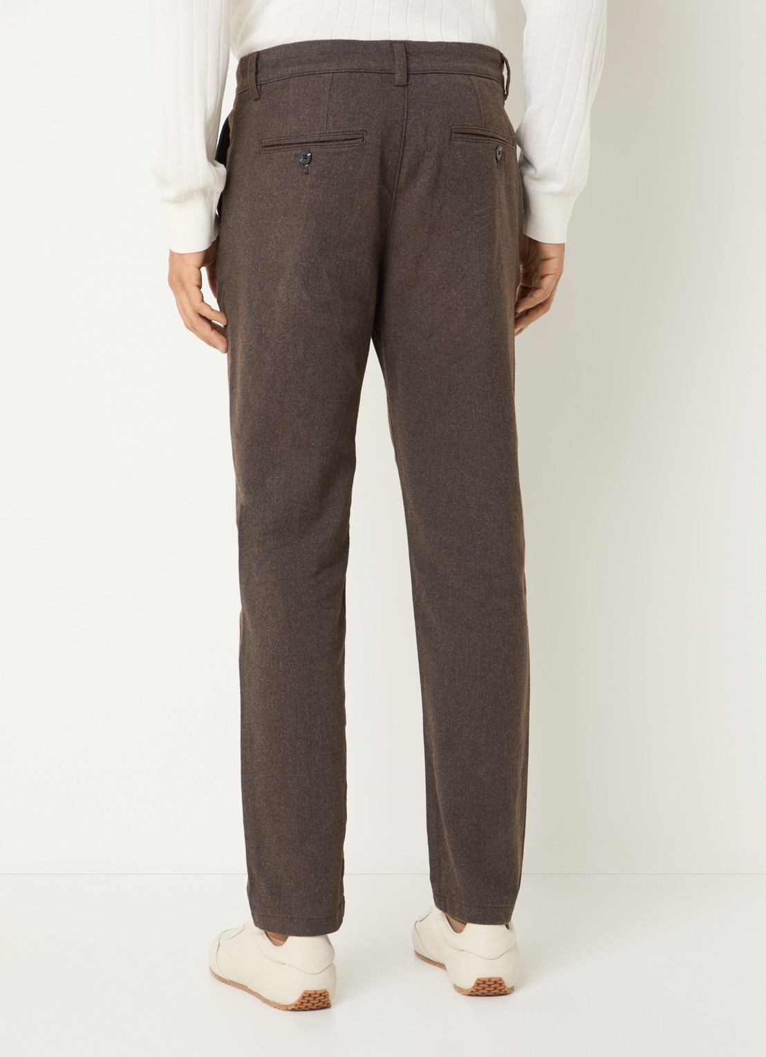 Selected Miles slim fit chino met steekzakken - achterkant 5 bruin