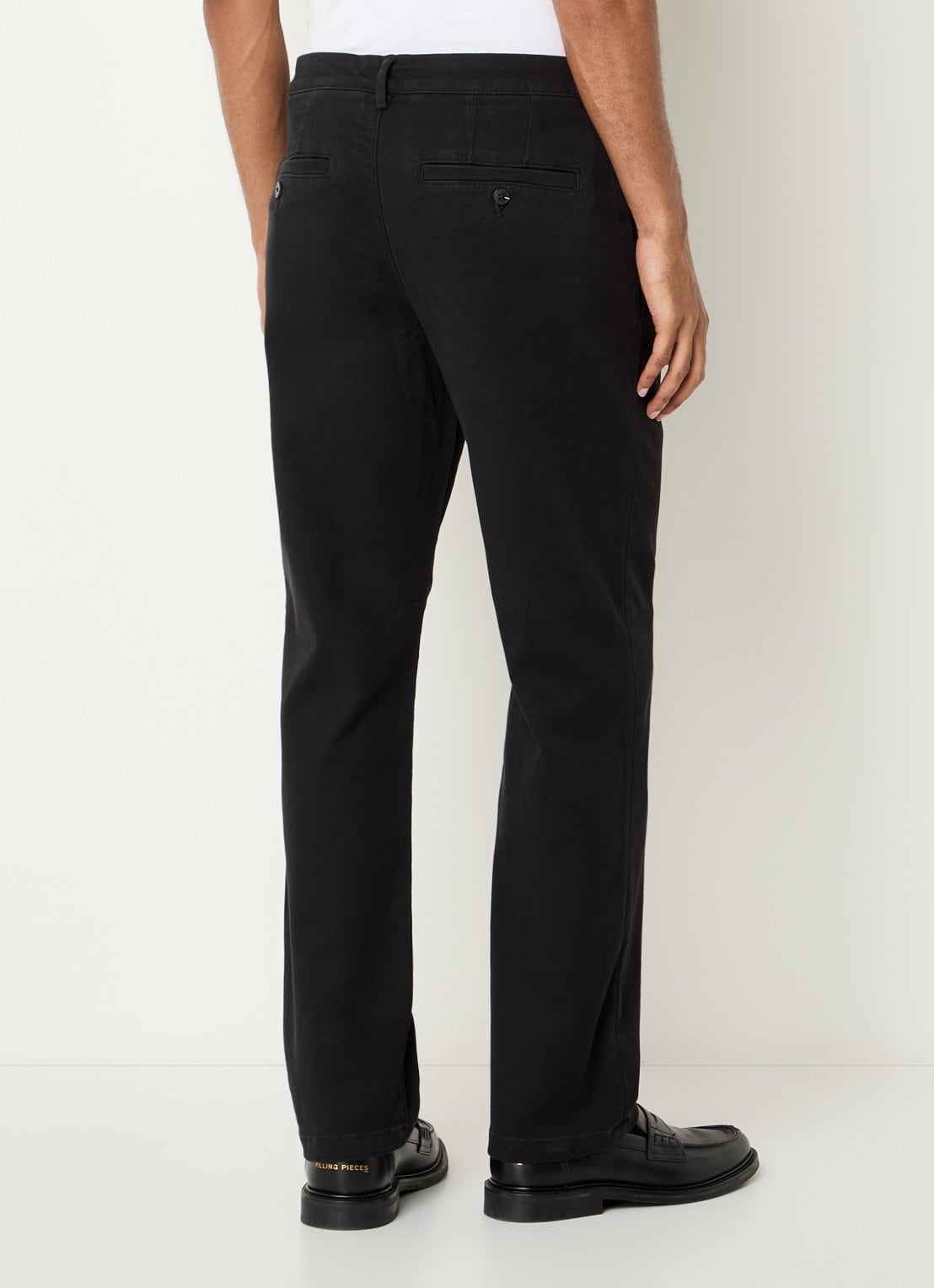 Selected Miles straight leg chino met steekzakken - achterkant 3 zwart