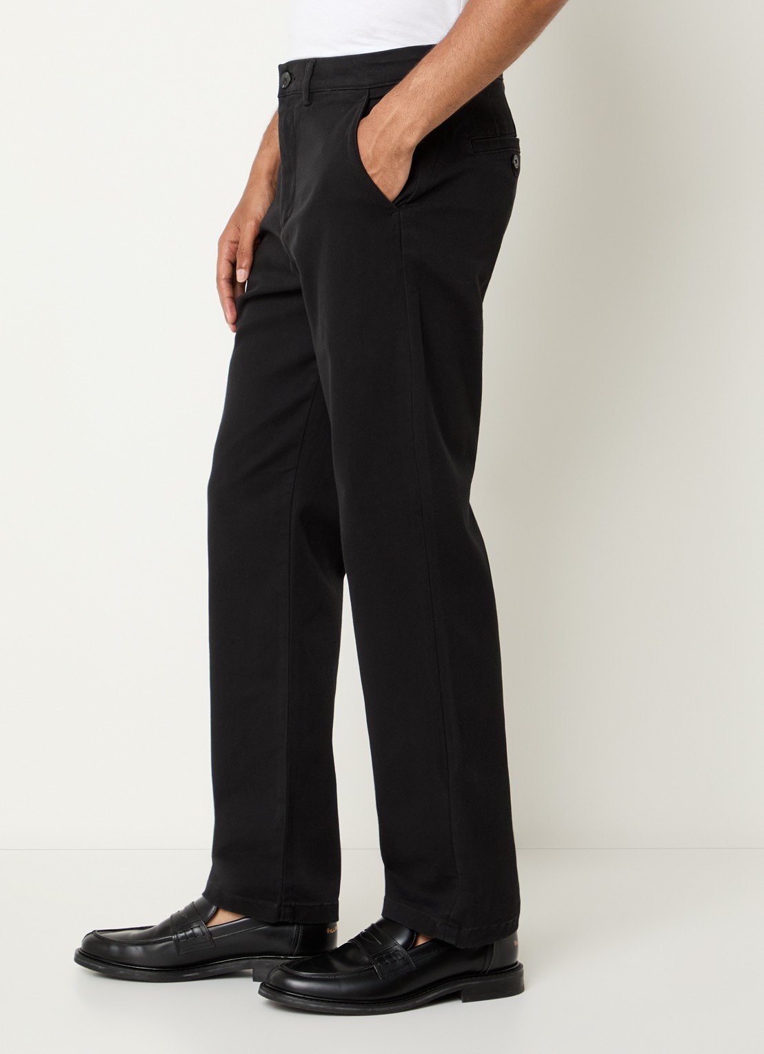 Selected Miles straight leg chino met steekzakken - detail 2 zwart