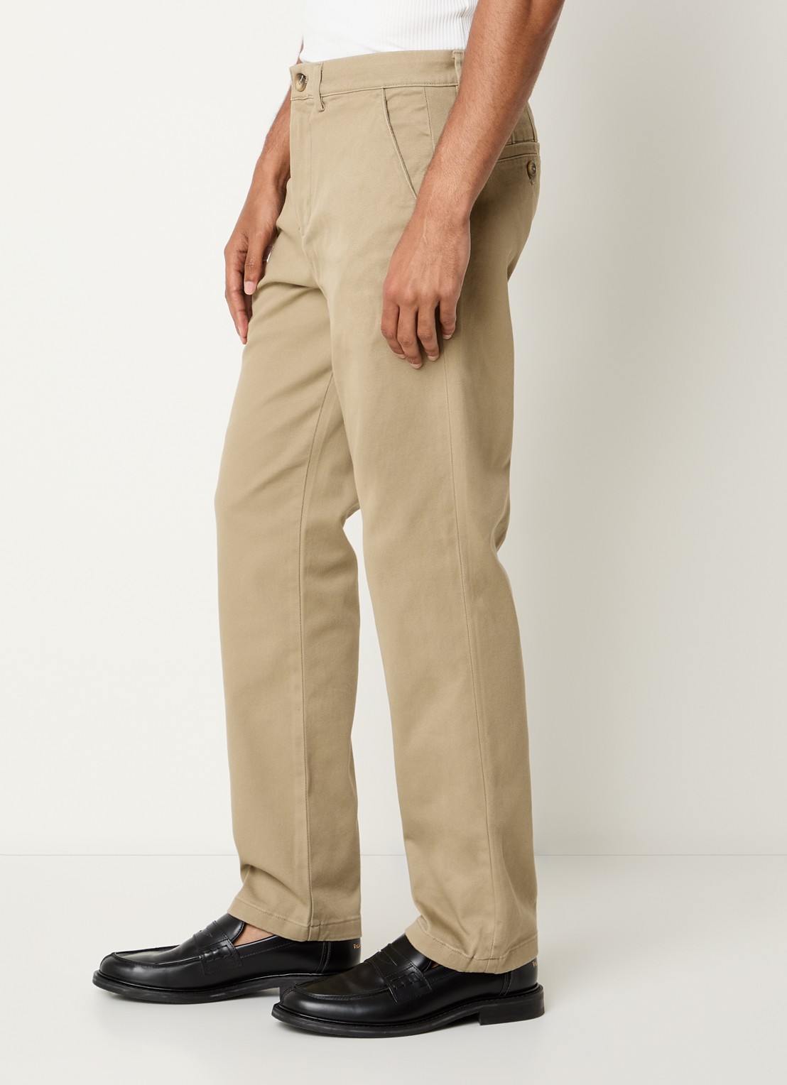 Selected Miles straight leg chino met steekzakken - detail 4 beige