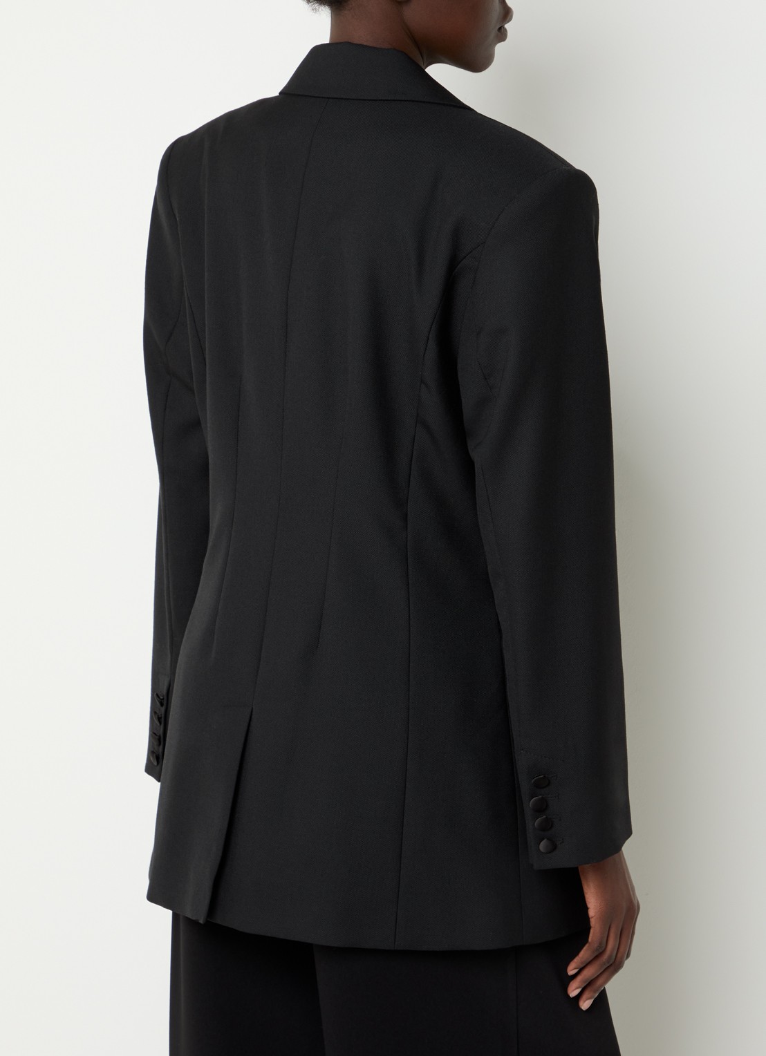 Selected Miya blazer met split en paspelzakken - achterkant 2 zwart