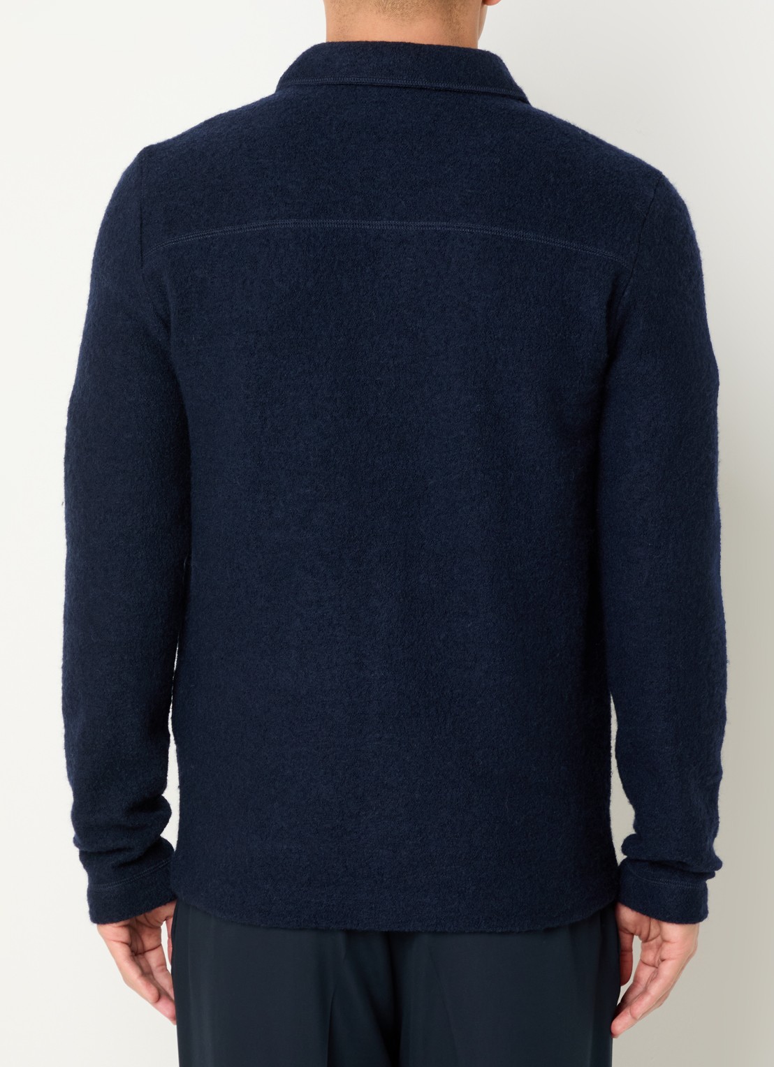Selected Nealy overshirt van wol - achterkant 4 donkerblauw