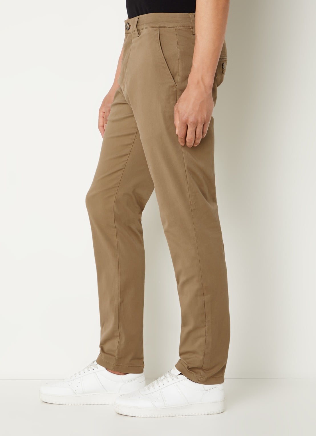 Selected New Miles slim fit chino met steekzakken - detail 5 khaki