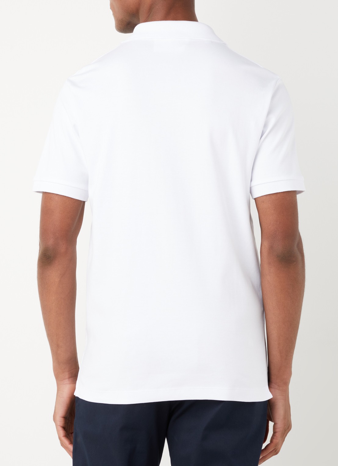 Selected Regular fit polo van  katoen - achterkant 4 wit
