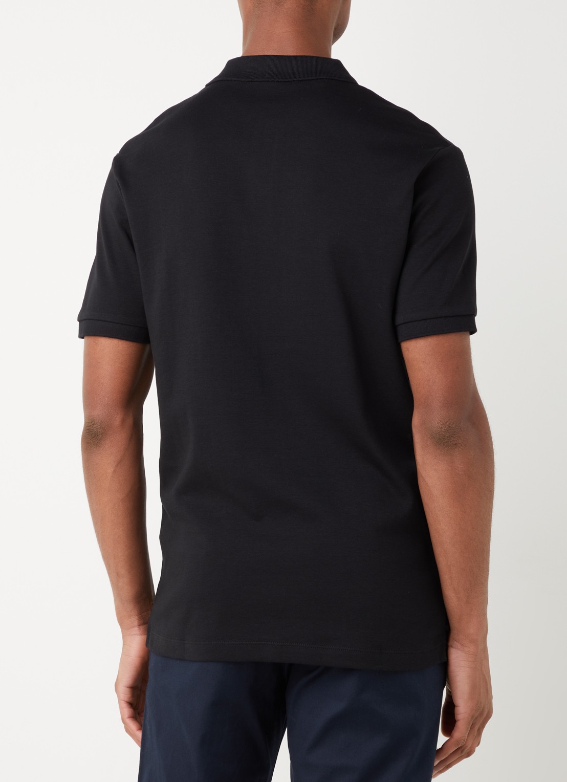 Selected Regular fit polo van  katoen - achterkant 4 zwart