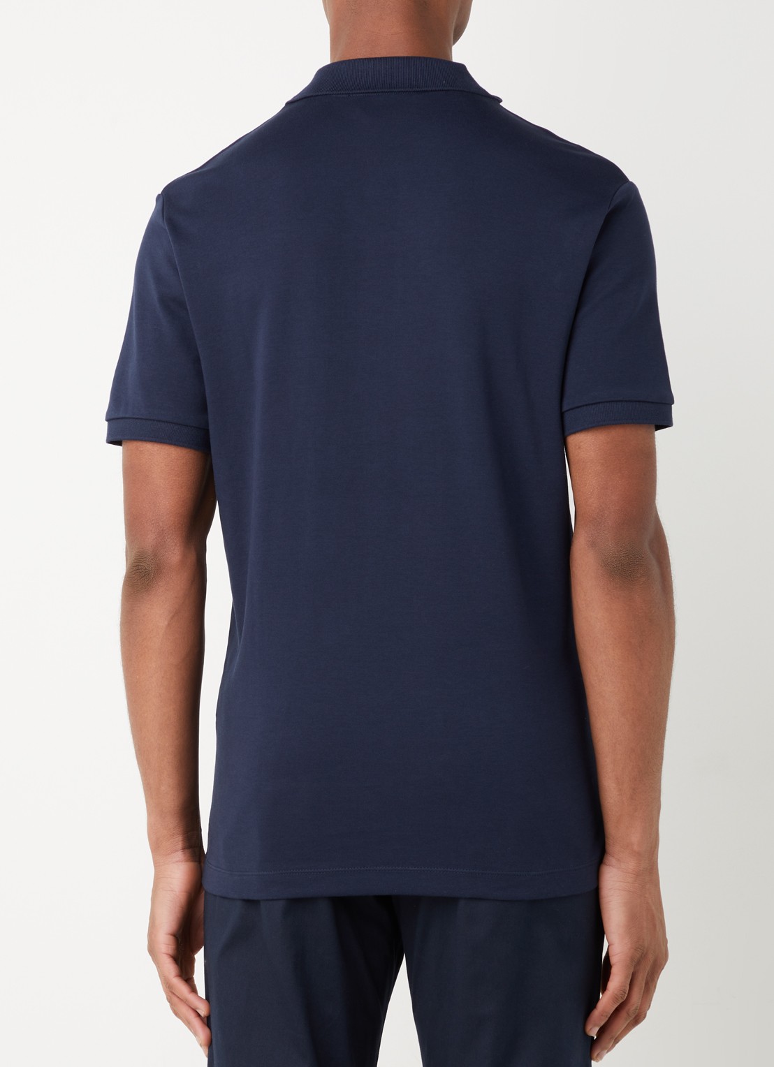 Selected Regular fit polo van  katoen - achterkant 2 blauw