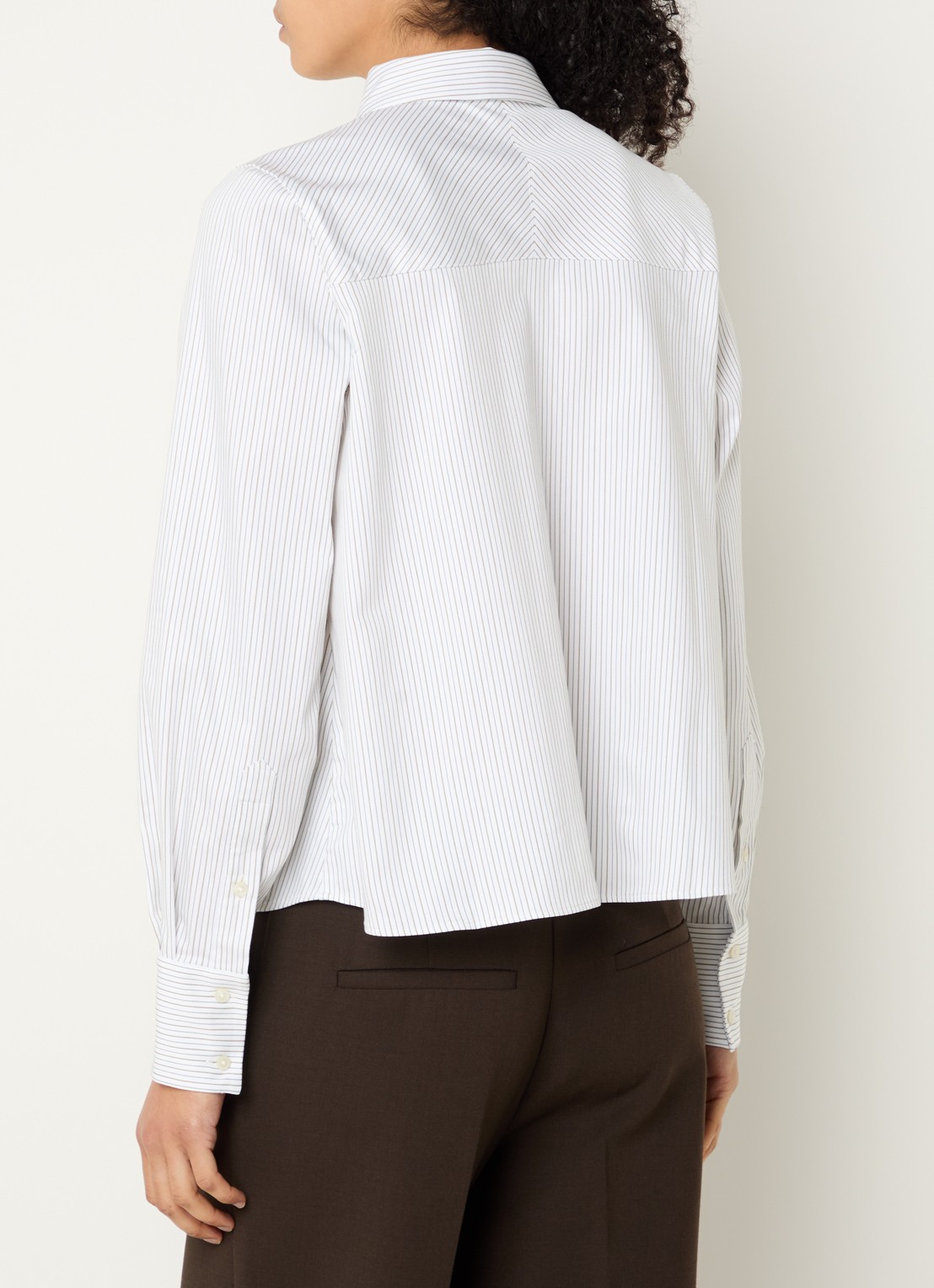 Selected Romie blouse met streepprint - achterkant 4 wit