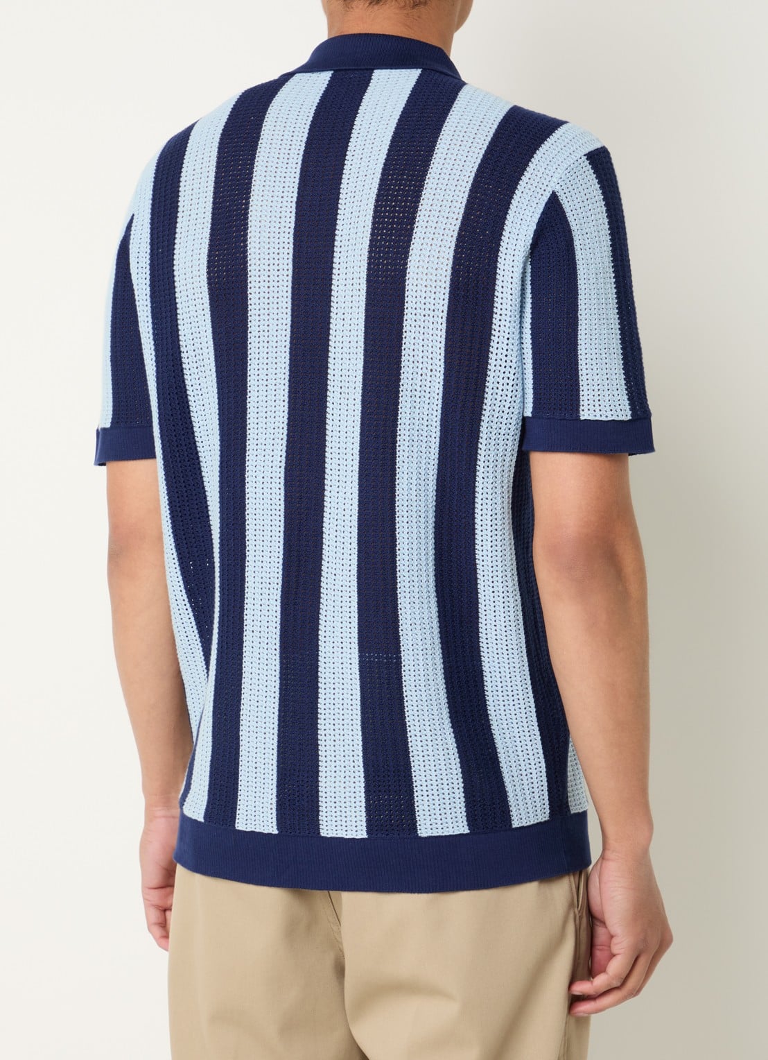 Selected Shane regular fit overhemd met streepprint - achterkant 3 donkerblauw