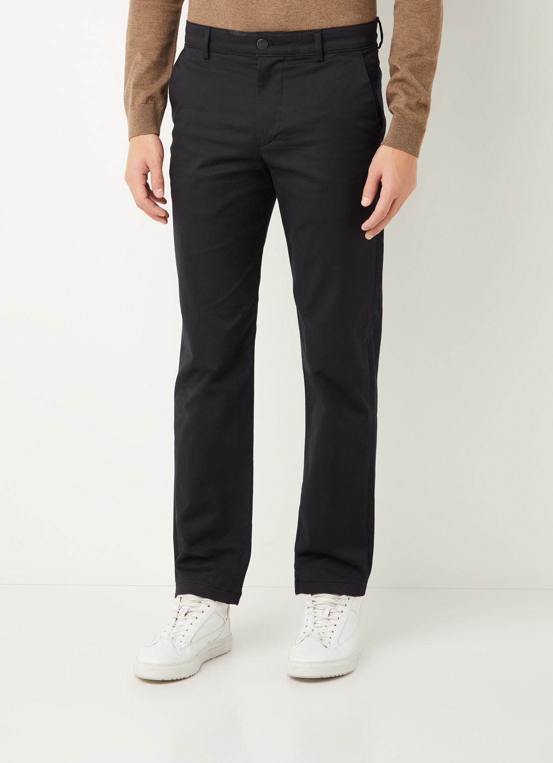 Selected Straight fit chino met stretch - detail 3 zwart