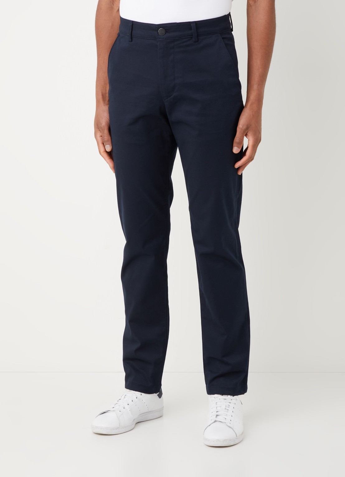 Selected Straight fit chino met stretch - detail 3 blauw