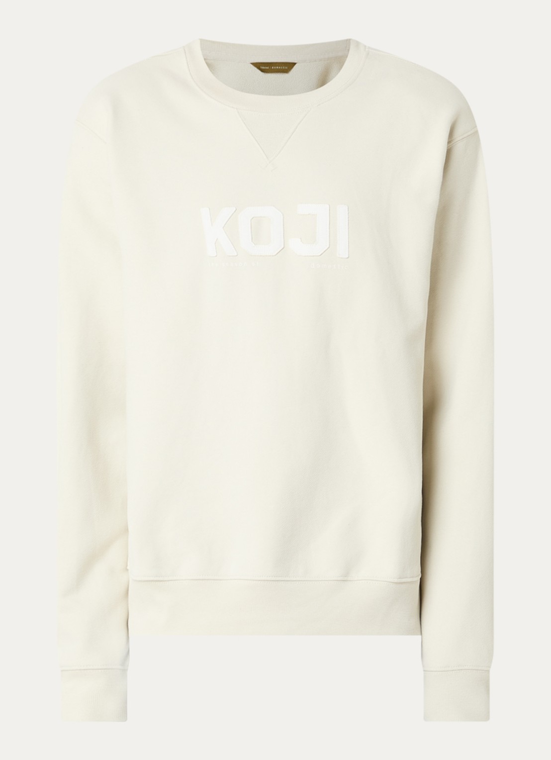 Selected Sweater met logo - voorkant 2 naturel