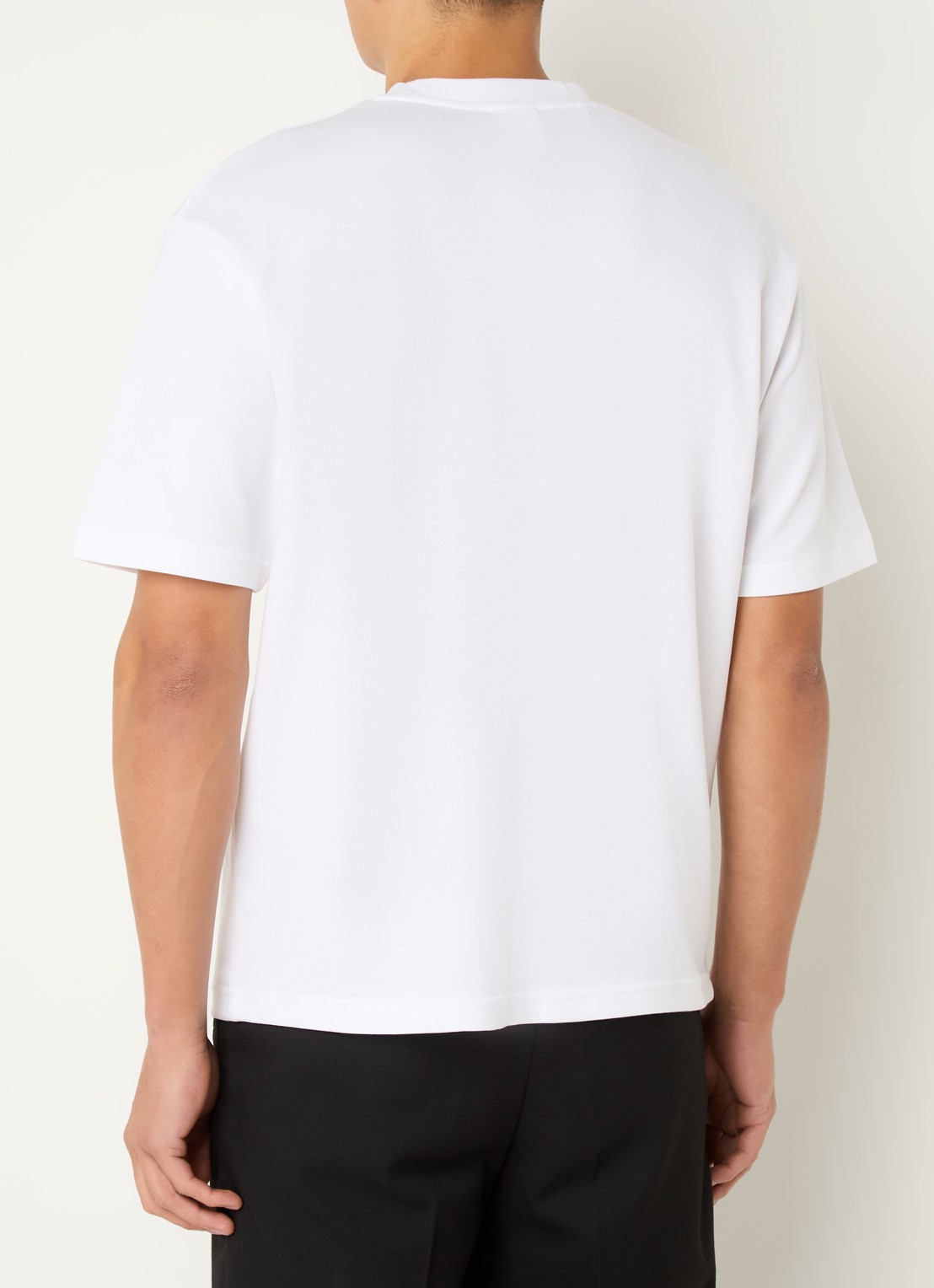 Selected T-shirt met stretch - achterkant 4 wit