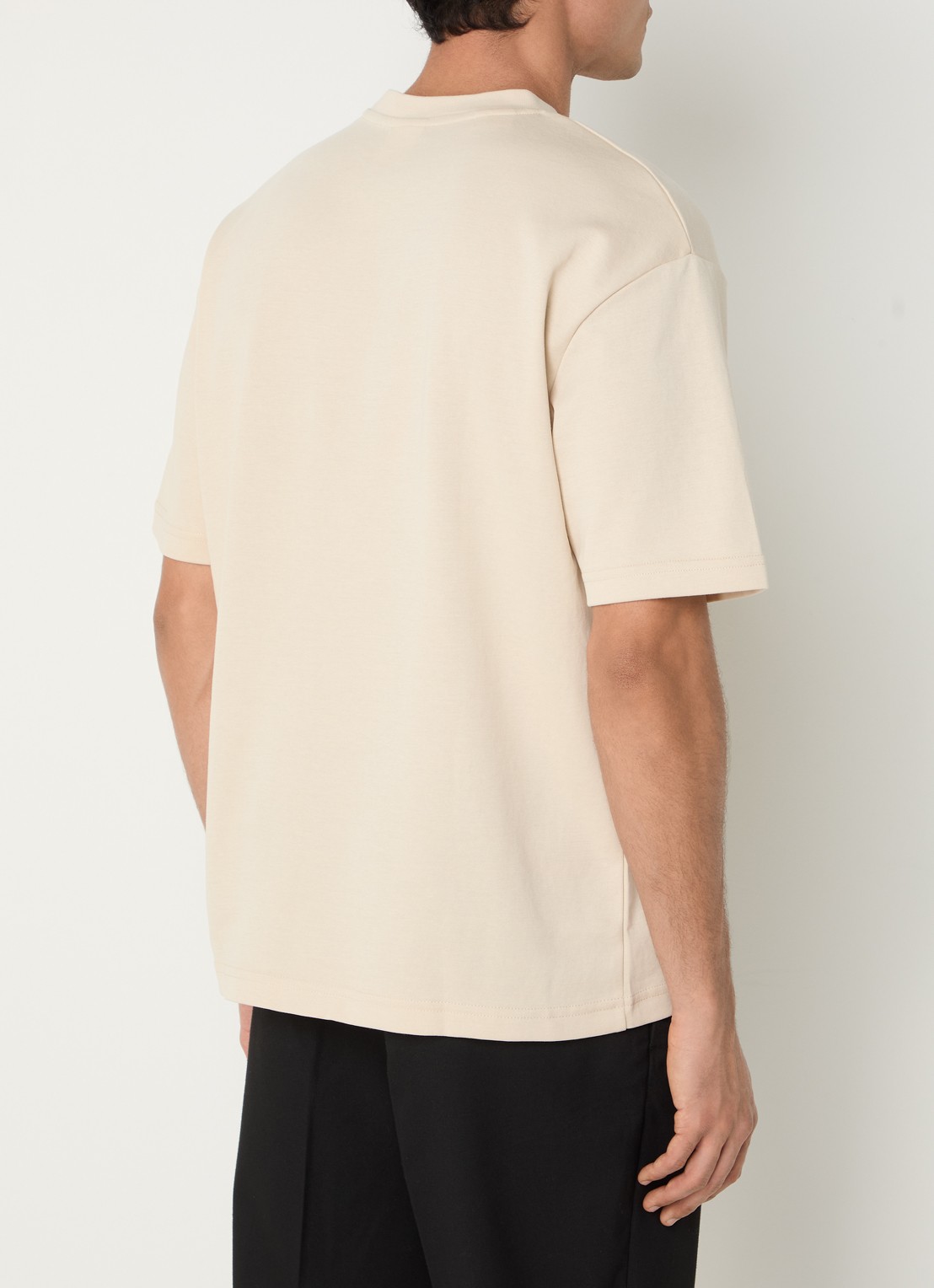 Selected T-shirt met stretch - achterkant beige