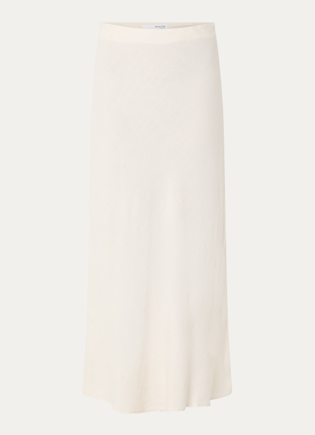 Selected Viva maxi rok van linnen  - voorkant 2 zand