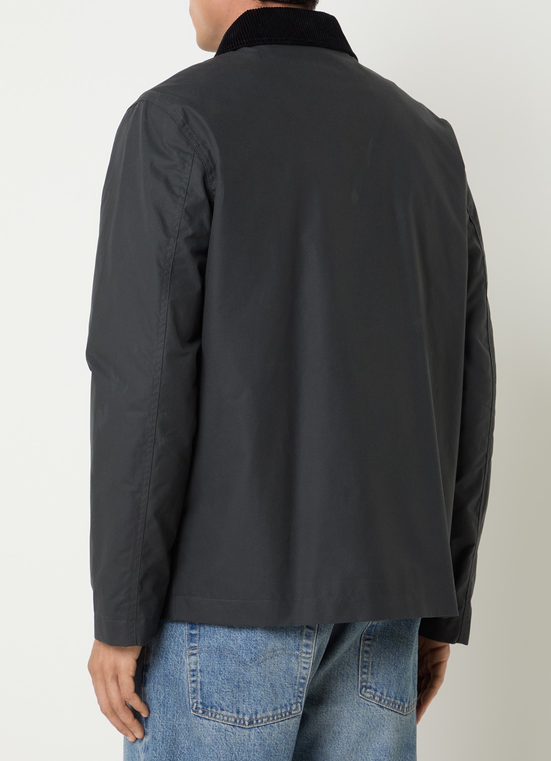 Selected Walter trenchcoat met steekzakken - achterkant 4 antraciet
