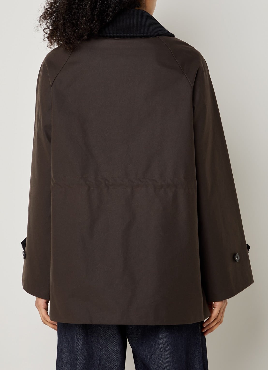 Selected Wilma jack met details van corduroy - achterkant 2 donkerbruin